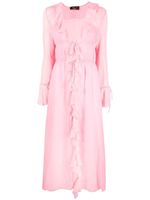 Blumarine robe longue à volants - Rose