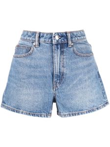 Alexander Wang short en jean à taille haute - Bleu