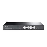TP-Link TL-SG2218 16-poorts Gigabit Managed Netwerk LAN-switch met 2 SFP-sleuven (19 inch rack-montage, centraal cloud-management, Omada-SDN, IPv6, QoS, IGMP, LAN) zwart, zakelijk netwerk