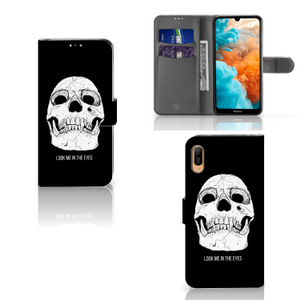 Telefoonhoesje met Naam Huawei Y6 (2019) Skull Eyes