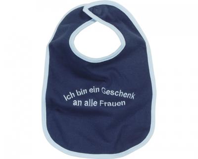 Schnizler slabbetje Geschenk an alle Frauen junior katoen navy onesize