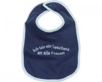 Schnizler slabbetje Geschenk an alle Frauen junior katoen navy onesize