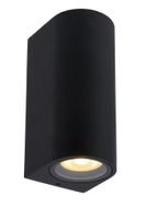 Lucide ZARO - Wandspot / Wandlamp Binnen/Buiten - 2xGU10 - IP44 - Zwart