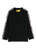 Off-White Kids t-shirt en coton à bande logo - Noir