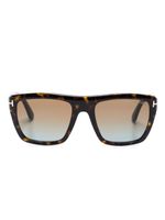 TOM FORD Eyewear lunettes de soleil Alberto à effet écailles de tortue - Marron