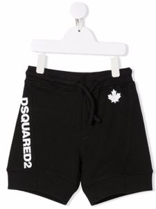 DSQUARED2 KIDS short à logo imprimé - Noir