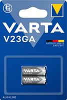 Varta V23GA - MN21-3LR50 - A23, 4223101402, alkalinebatterij, 12 volt, diameter 10,3 mm, hoogte 28,5 mm, verpakking van 2 batterijen