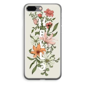 Hello bloemen: iPhone 8 Plus Transparant Hoesje