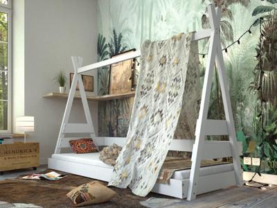 Tipi bed POTI 80x190 cm witte pijnboom Tipi bed POTI 80x190 cm witte pijnboom