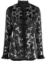 Rabanne chemise à sequins - Noir