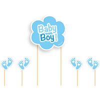 Taart Topper Set Geboorte Baby Boy