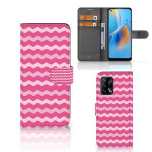 OPPO A74 4G Telefoon Hoesje Waves Pink