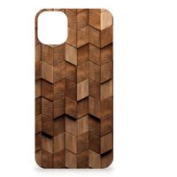 Houten Print Telefoonhoesje voor iPhone 11 Wooden Cubes - thumbnail