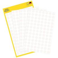 AVERY Zweckform 3175 zelfklevende markeringspunten, 416 stuks (Ø 8 mm, kleefpunten op 4 vellen, puntstickers voor kleurcodering, ronde stickers voor kalender, planner en knutselen, papier) wit