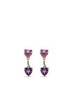 Yvonne Léon boucles d'oreilles pendantes Multi Cœurs en or 9ct - thumbnail