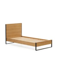 Kave Home Bed Taiana Eiken, 90 x 190cm - Bruin - thumbnail