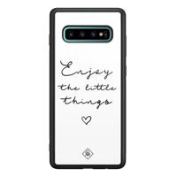 Samsung Galaxy S10 Plus glazen hardcase - Enjoy life