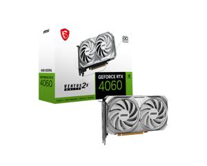 MSI Nvidia GeForce RTX 4060 Videokaart VENTUS 2X WHITE OC 8 GB GDDR6-RAM PCIe x8 HDMI, DisplayPort Overclocked, Vulkan, NVIDIA G-Sync