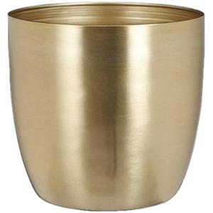 Mica Decorations Plantenpot - metaal - goud - 20 x 19 cm