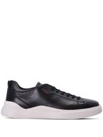 HUGO logo-debossed leather low-top sneakers - Noir