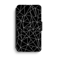 Geometrische lijnen wit: iPhone XS Max Flip Hoesje