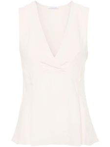 Patrizia Pepe blouse en crêpe à col v - Tons neutres