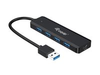 Equip 4-Port-USB-3.2 Gen 1-Hub und Adapter für USB-C USB-C (USB 3.2 Gen 2) multiport hub 5 poorten Zwart - thumbnail