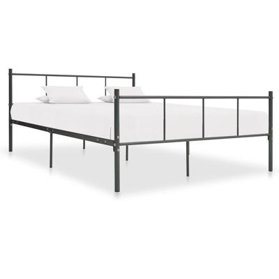 vidaXL Bedframe metaal grijs 140x200 cm