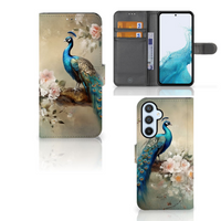 Telefoonhoesje met Pasjes voor Samsung Galaxy A54 5G Vintage Pauwen