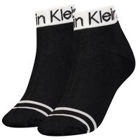 Calvin Klein 2 stuks Logo Welt Quarter Socks