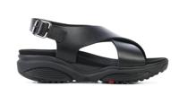 Xsensible Stretchwalker Dames Sandalen in Leder (Zwart)