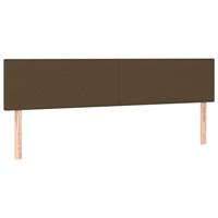 vidaXL Hoofdbord LED 200x5x78/88 cm stof donkerbruin, hoofdeinde, houten hoofdeinde, bedonderdeel, houten hoofdbord, slaapkamermeubel, bedaccessoire