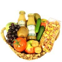 Fruitmand sappen en borrelmix