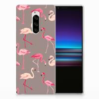 Sony Xperia 1 TPU Hoesje Flamingo