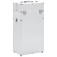 vidaXL Make-up trolley aluminium zilverkleurig
