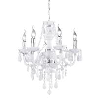 Trio Kroonluchter Luster Crystal 52cm 5-lichts wit R1107-01