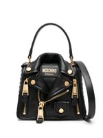 Moschino sac cabas Biker en cuir - Noir