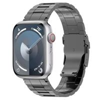 By Qubix - Titanium Premium Link bandje - Space Grey - Compatible met Apple Watch 38mm / 40mm / 41mm / 42mm - Compatible Apple watch bandjes