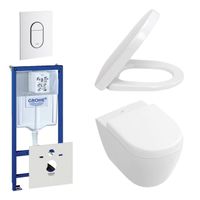 Villeroy & Boch Subway CompactToiletset - directflush - inbouwreservoir - diepspoel wandcloset - bedieningsplaat verticaal - wit 0729205/0729242/1024232/1025456/ - thumbnail