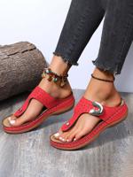 Pu Plain Summer Slide Sandals