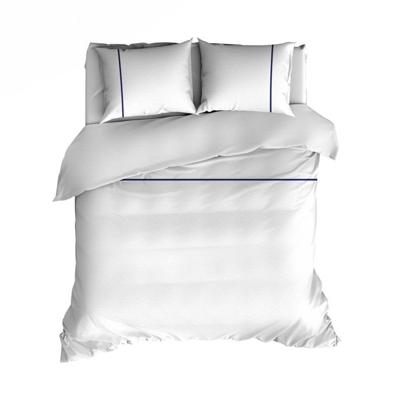 Romanette Flanel Dekbedovertrek Duchesse Wit/marine Dekbedovertrek 270x200/220 + 2 Slopen
