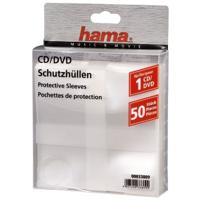 Hama CD/DVD Protective Sleeves, Pack of 50 50 schijven Transparant