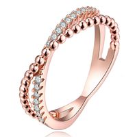 Dames Ring Rose Verguld met Zirkonia-19mm