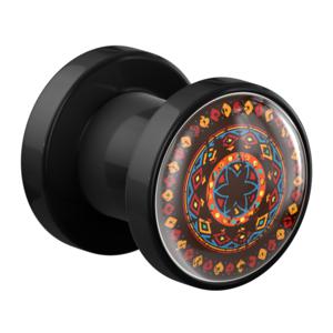 Tunnel met Afrikaans design Acryl Tunnels & Plugs