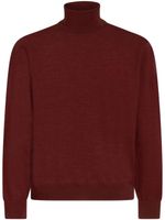 ETRO Pegaso-embroidered high-neck jumper - Rouge