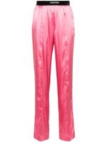 TOM FORD pantalon en soie à coupe droite - Rose