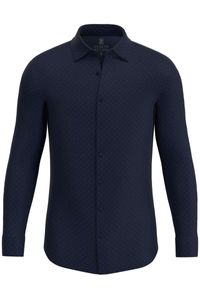 Desoto Slim Fit Jersey shirt paars, Motief