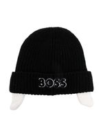 BOSS Kidswear bonnet à logo brodé - Noir