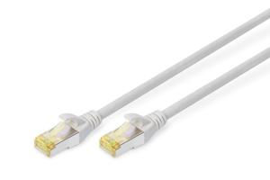 Digitus DK-1644-A-0025 RJ45 Netwerkkabel, patchkabel CAT 6A S/FTP 0.25 m Grijs Halogeenvrij, Verdraaide paren, Snagless, Vlambestendig 1 stuk(s)