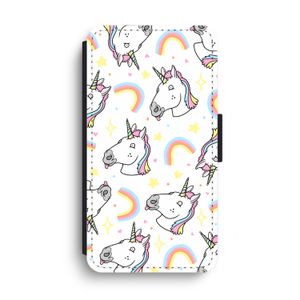 Rainbow Unicorn: iPhone XS Max Flip Hoesje